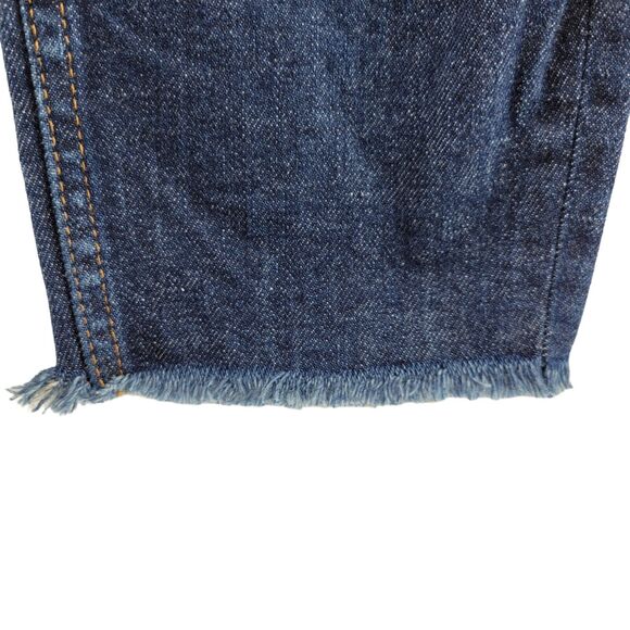 Everlane Cropped Straight Leg Jeans Size 26 Tall Dark Wash Raw Hem 27" Waist - Picture 5 of 11